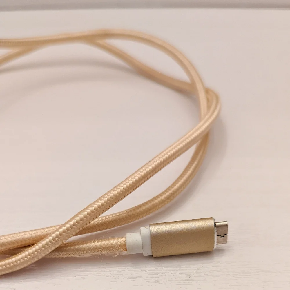 UBS To UBS C Cable - Beige/Gold